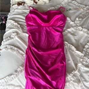 Honey and Rosie Vibrant Pink Mini Dress